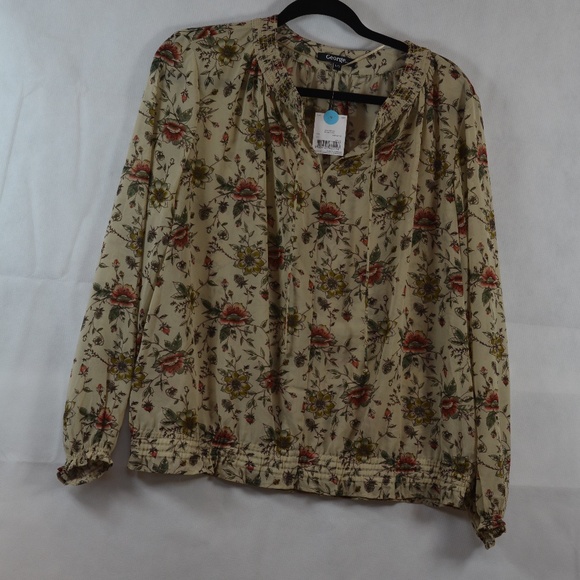 Flowered Light/Airy Blouse Sz L  NWT - Picture 1 of 7
